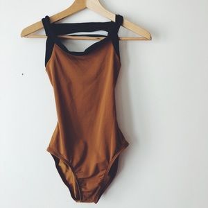 Bronze and Black Swimsuit and or Dance Wear